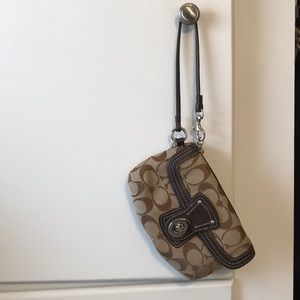 Coach signature wristlet